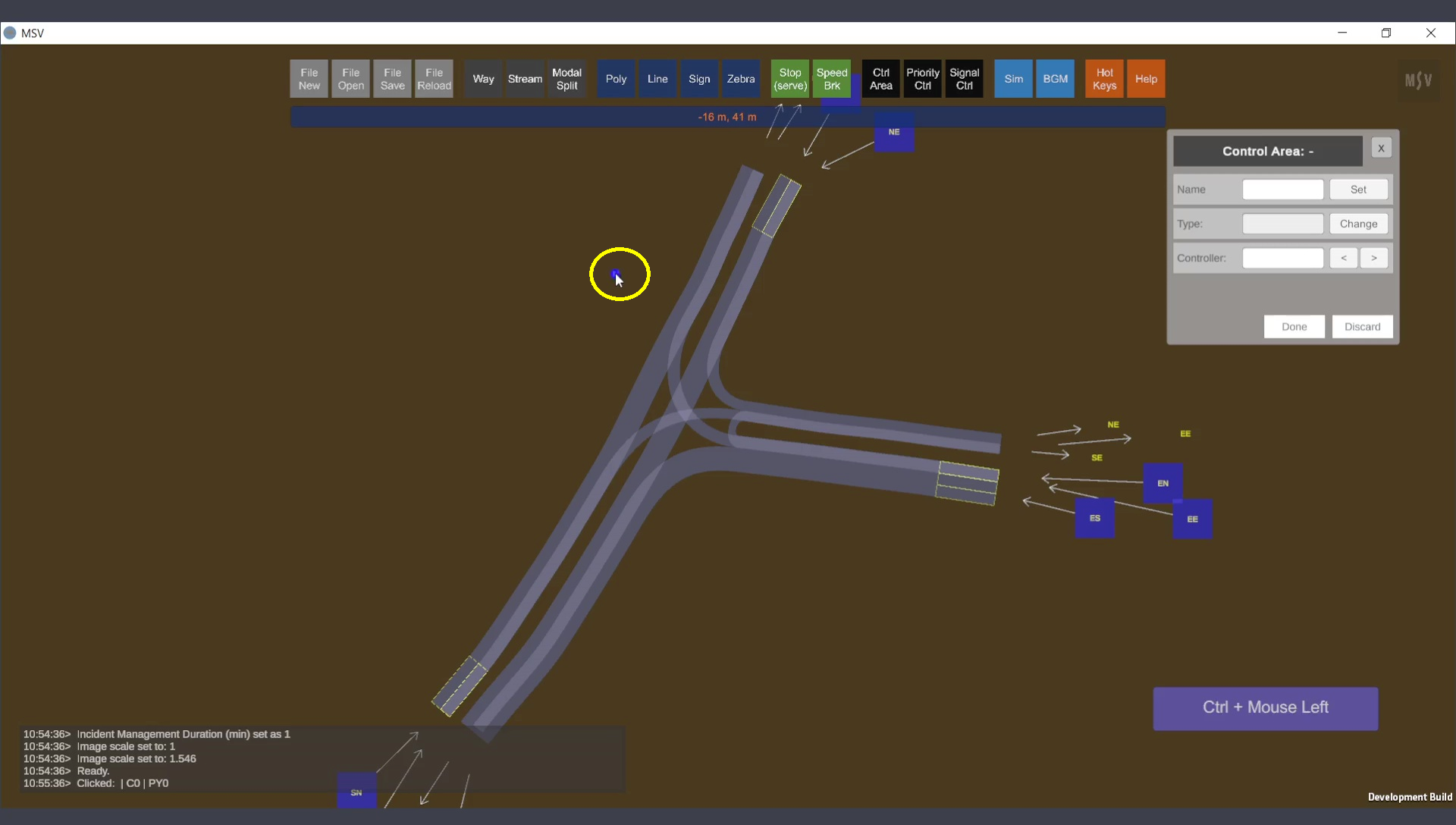 First Click for Control Area