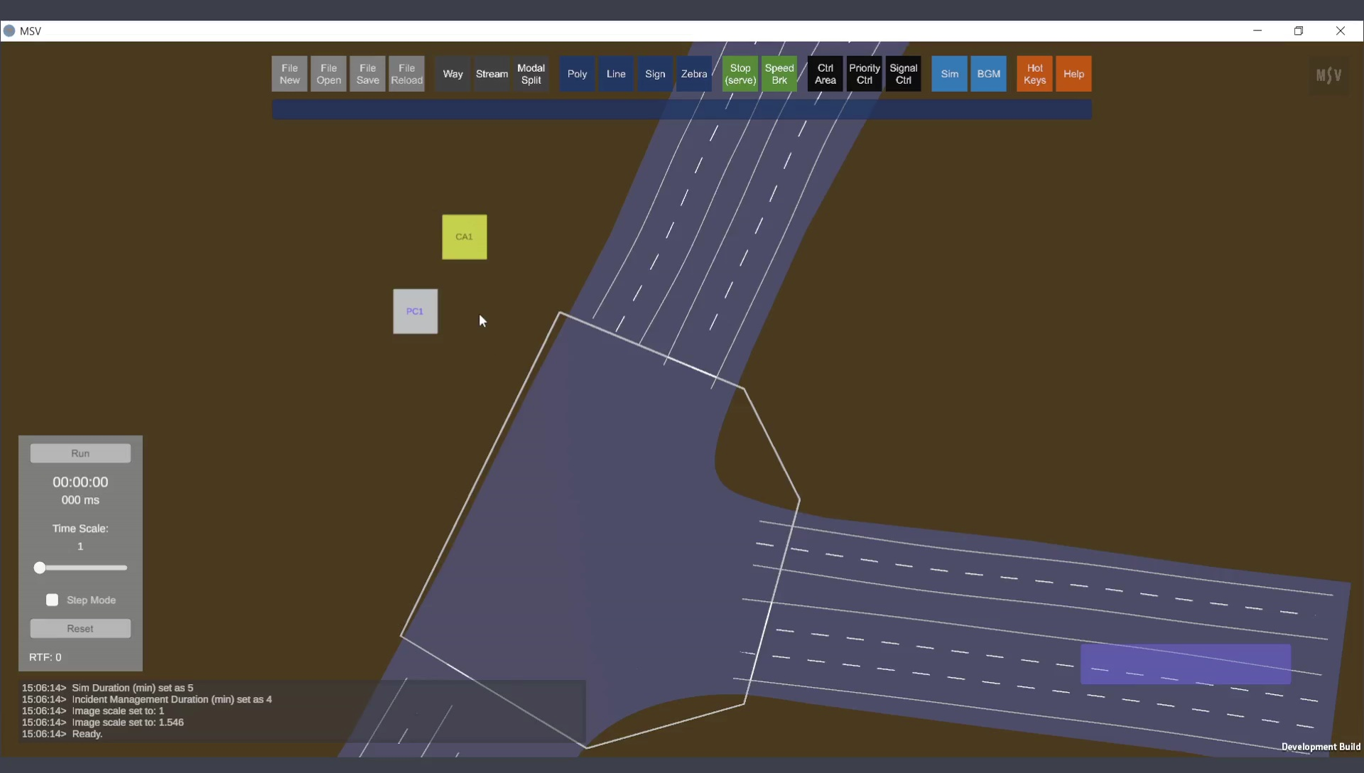 Control Area for Signal Controller