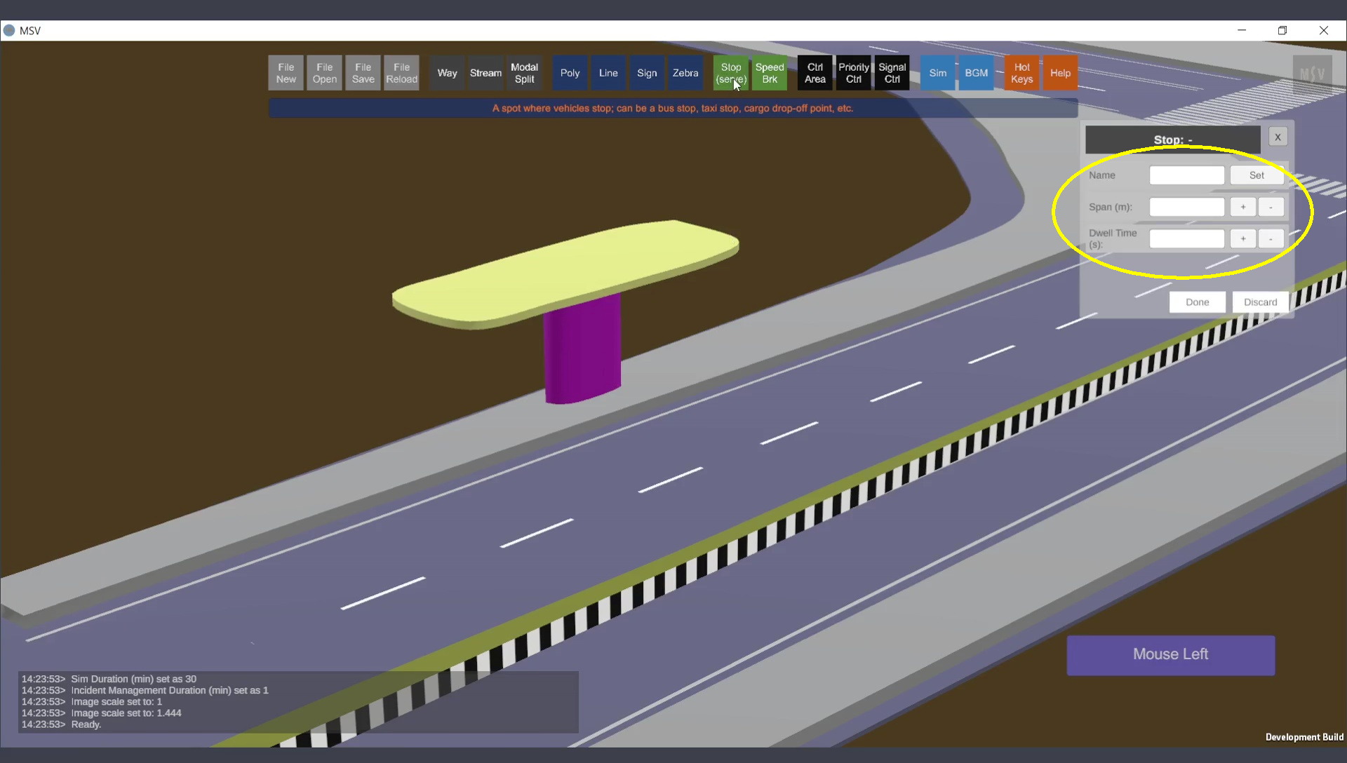 Stop Editor Interface