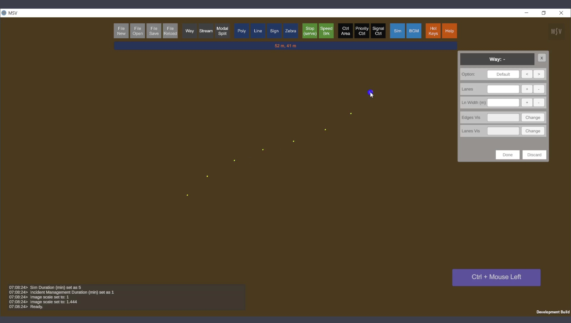 Creating a Way with Ctrl-Clicks